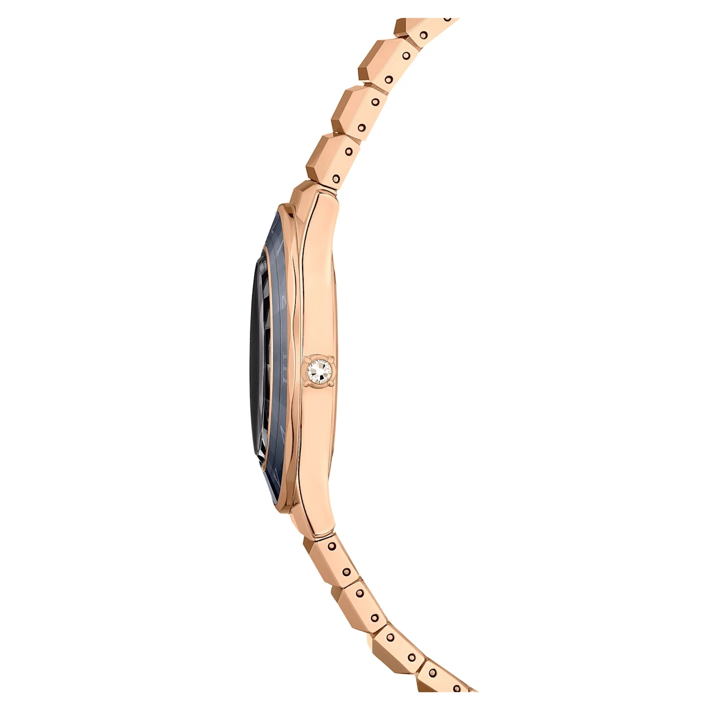 Swarovski 37mm Watch Swiss Made, Metal Bracelet, Black, Rose Gold-tone Finish - Image 8