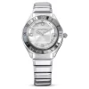 Swarovski 37mm Watch Swiss Made, Metal Bracelet, Silver Tone, Stainless Steel