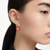 Swarovski Alea Drop Earrings Red, Rose Gold-tone Plated