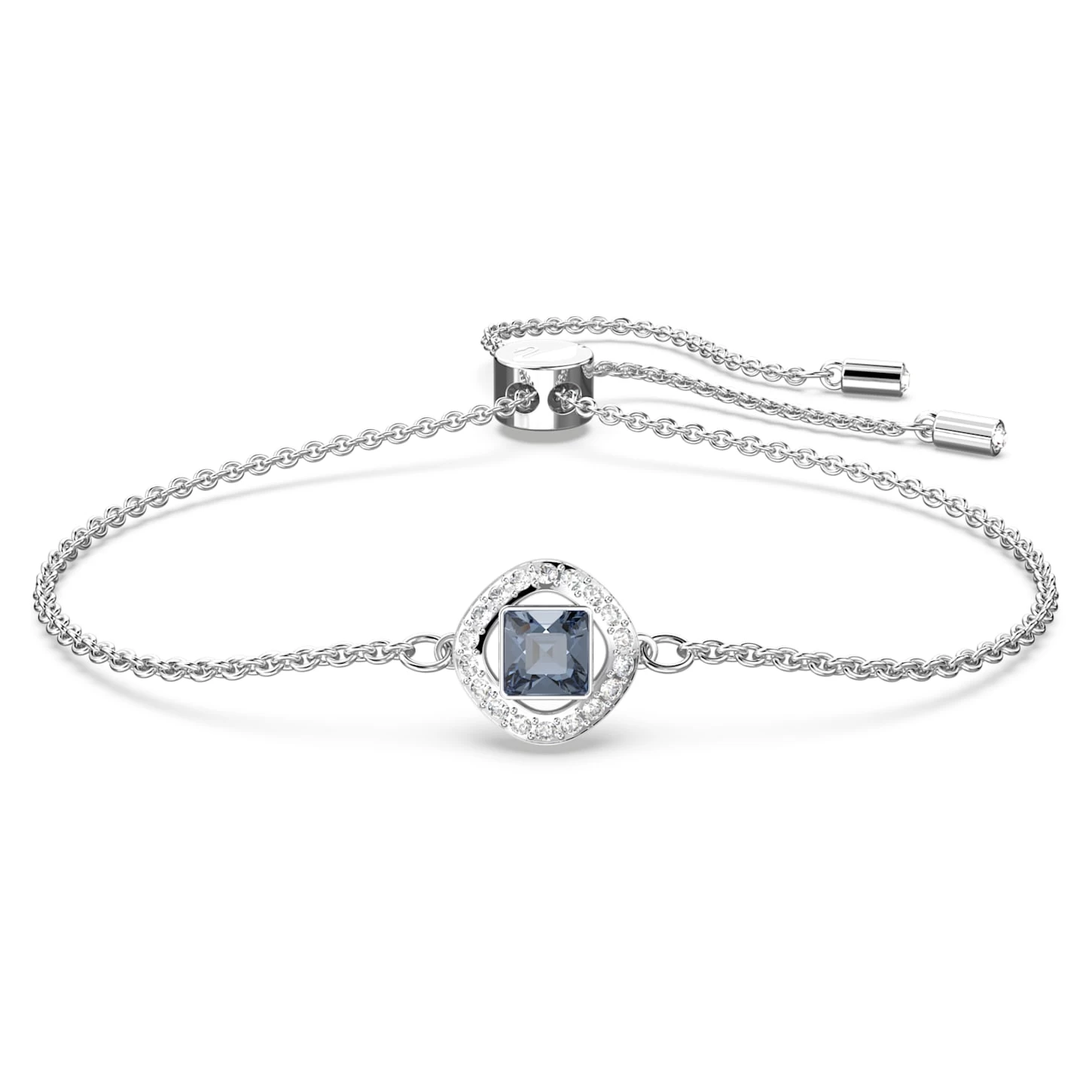Swarovski Angelic Bracelet Square Cut, Blue, Rhodium Plated - Image 2