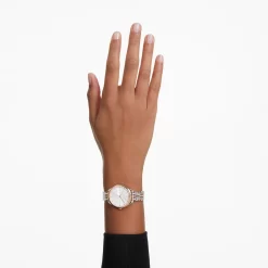 Swarovski Attract Watch Swiss Made, Full Pavé, Metal Bracelet, Rose Gold Tone, Rose Gold-tone Finish