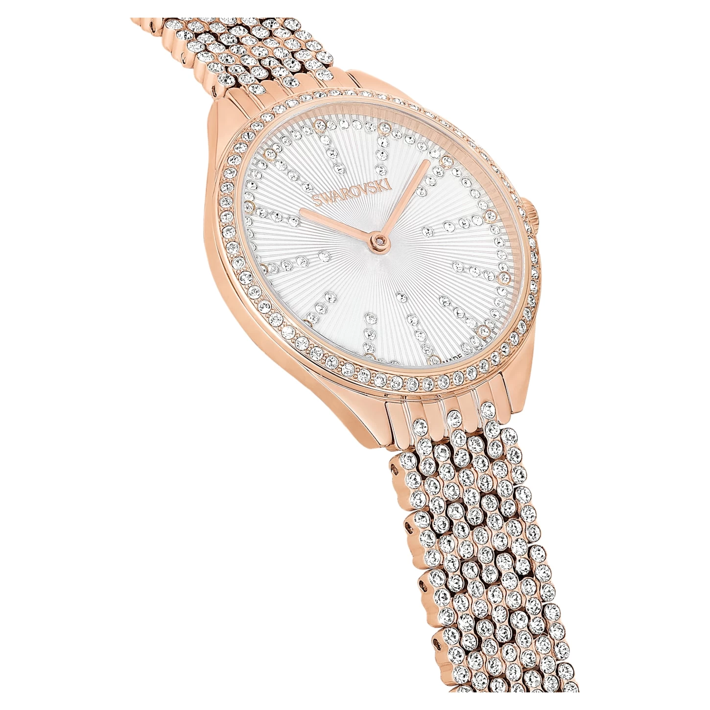 Swarovski Attract Watch Swiss Made, Full Pavé, Metal Bracelet, Rose Gold Tone, Rose Gold-tone Finish - Image 6