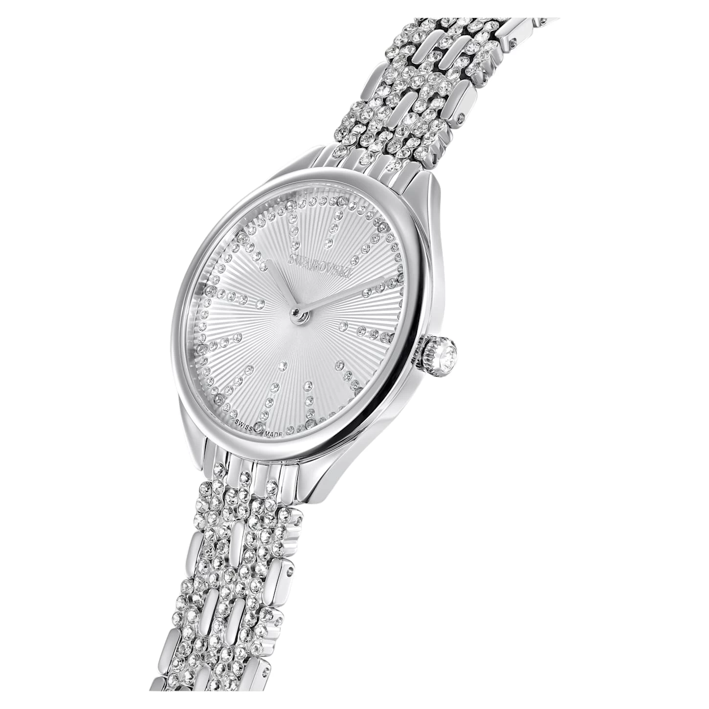 Swarovski Attract Watch Swiss Made, Pavé, Metal Bracelet, Silver Tone, Stainless Steel - Image 5