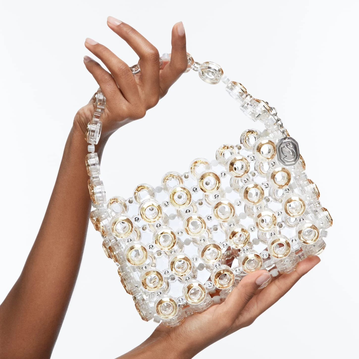 Swarovski Bag Gold Tone, Gold-tone Plated