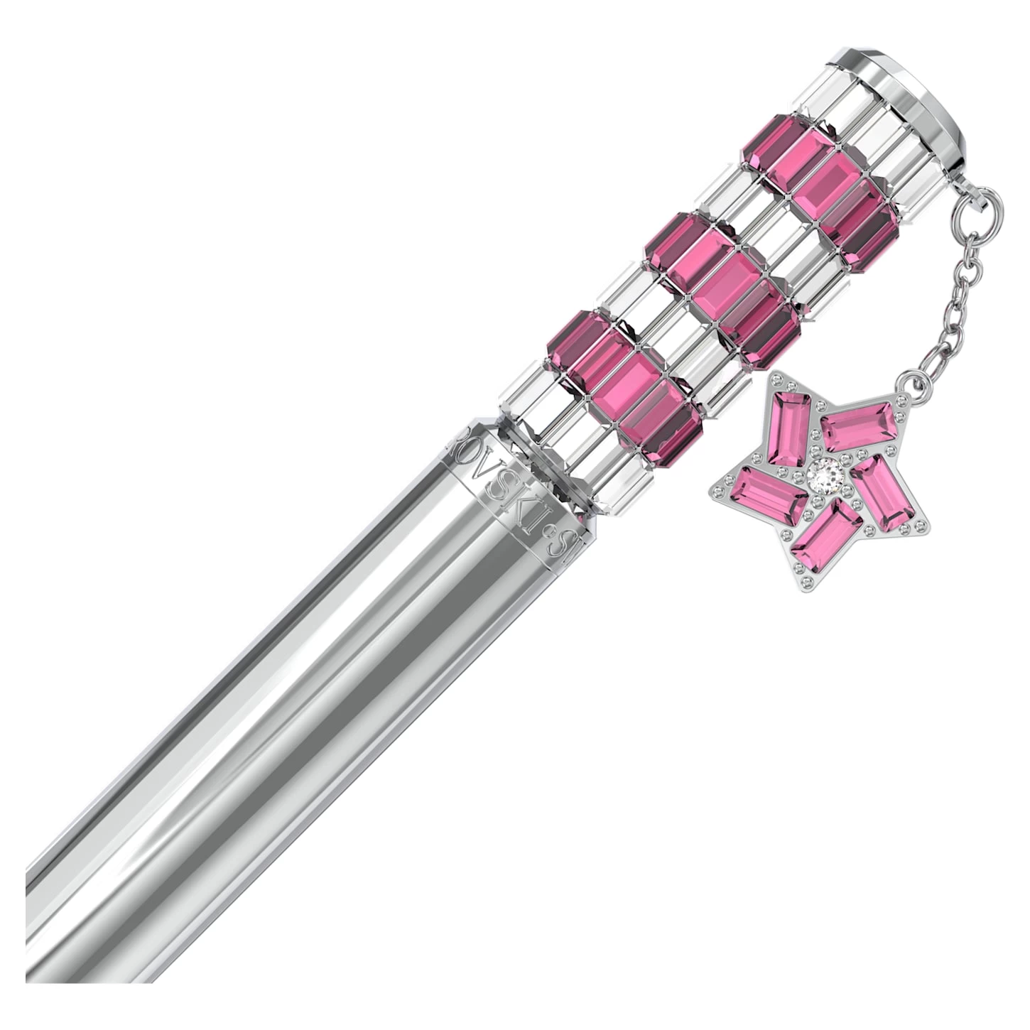 Swarovski Celebration 2023 Ballpoint Pen Star, Pink, Chrome Plated - Image 3