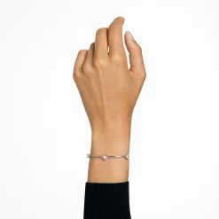 Swarovski Constella Bangle Round Cut, White, Rhodium Plated