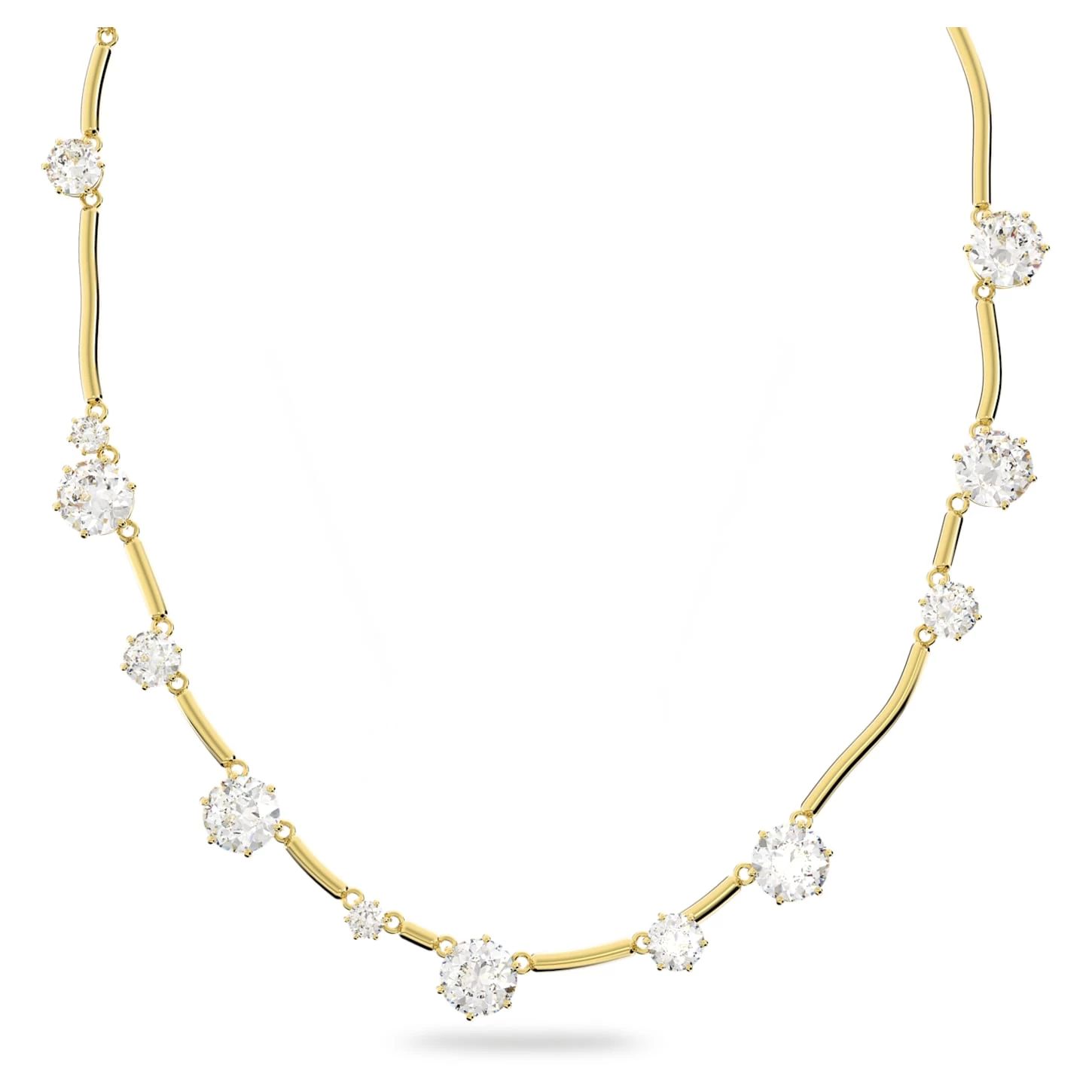 Swarovski Constella Necklace Mixed Round Cuts, White, Gold-tone Plated - Image 2