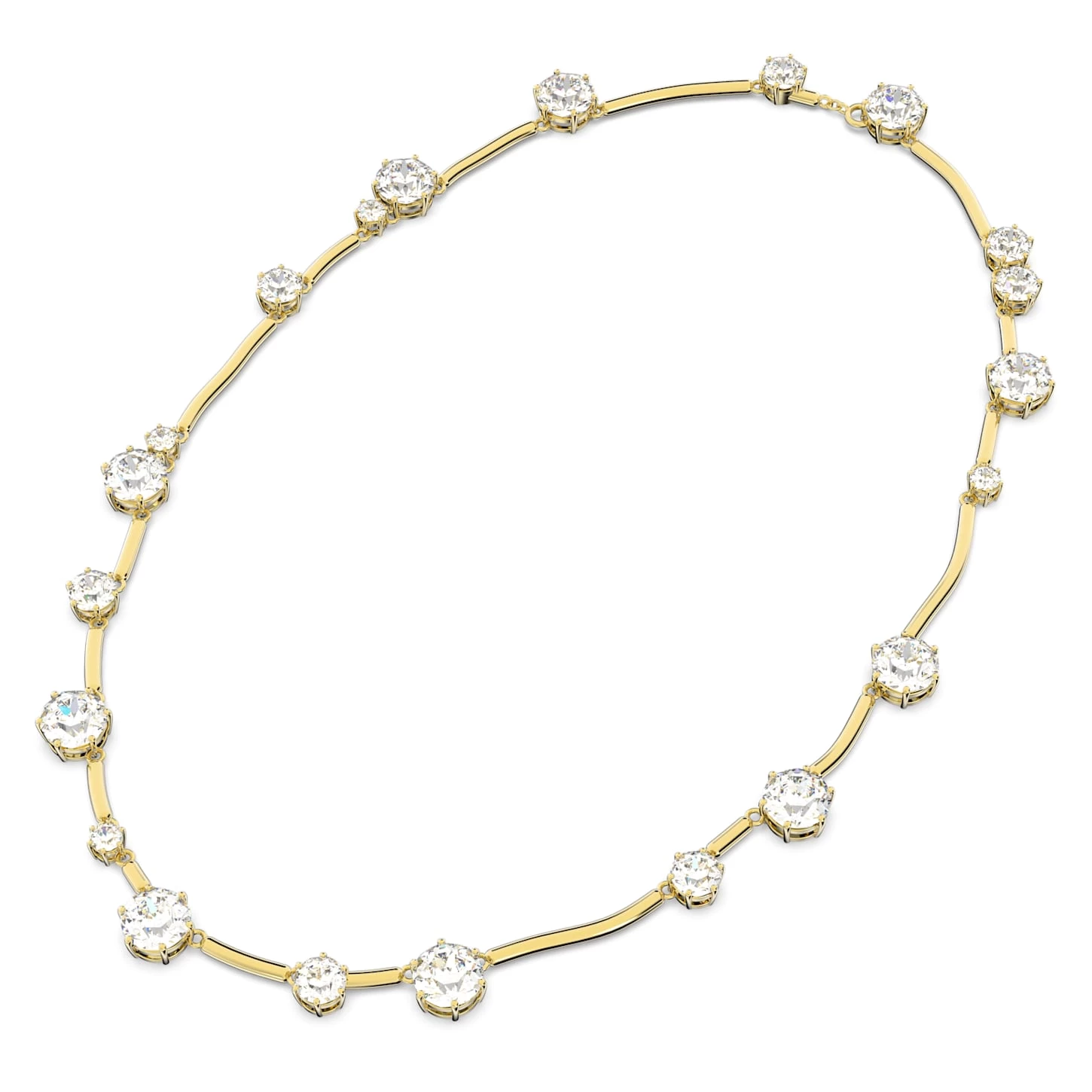 Swarovski Constella Necklace Mixed Round Cuts, White, Gold-tone Plated - Image 3