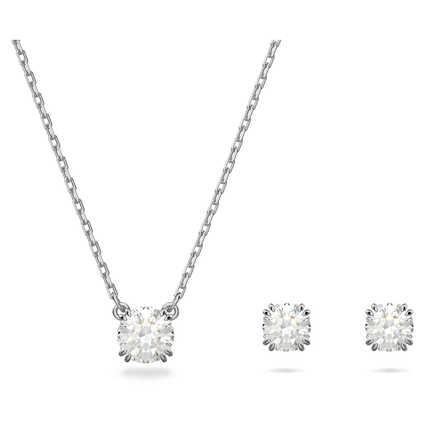 Swarovski Constella Set Round Cut, White, Rhodium Plated - Image 2