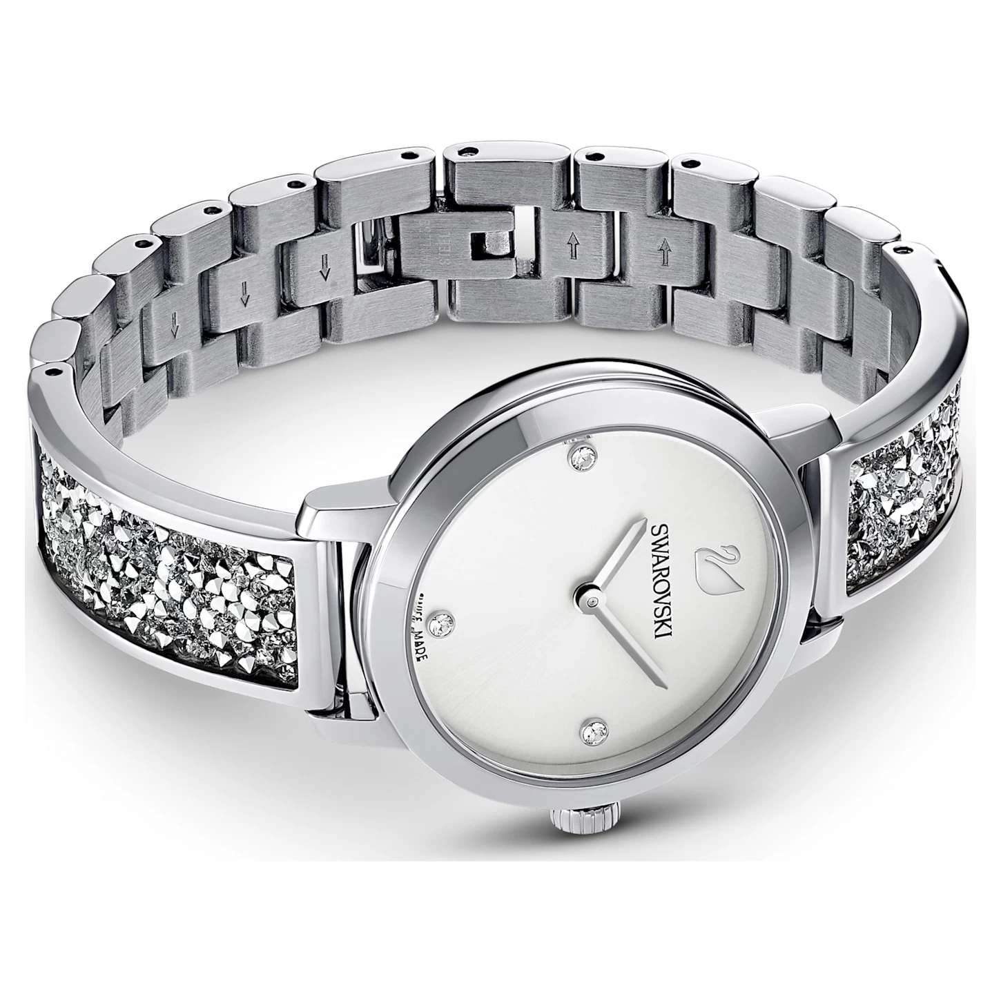 Swarovski Cosmic Rock Watch Swiss Made, Metal Bracelet, Silver Tone, Stainless Steel - Image 4