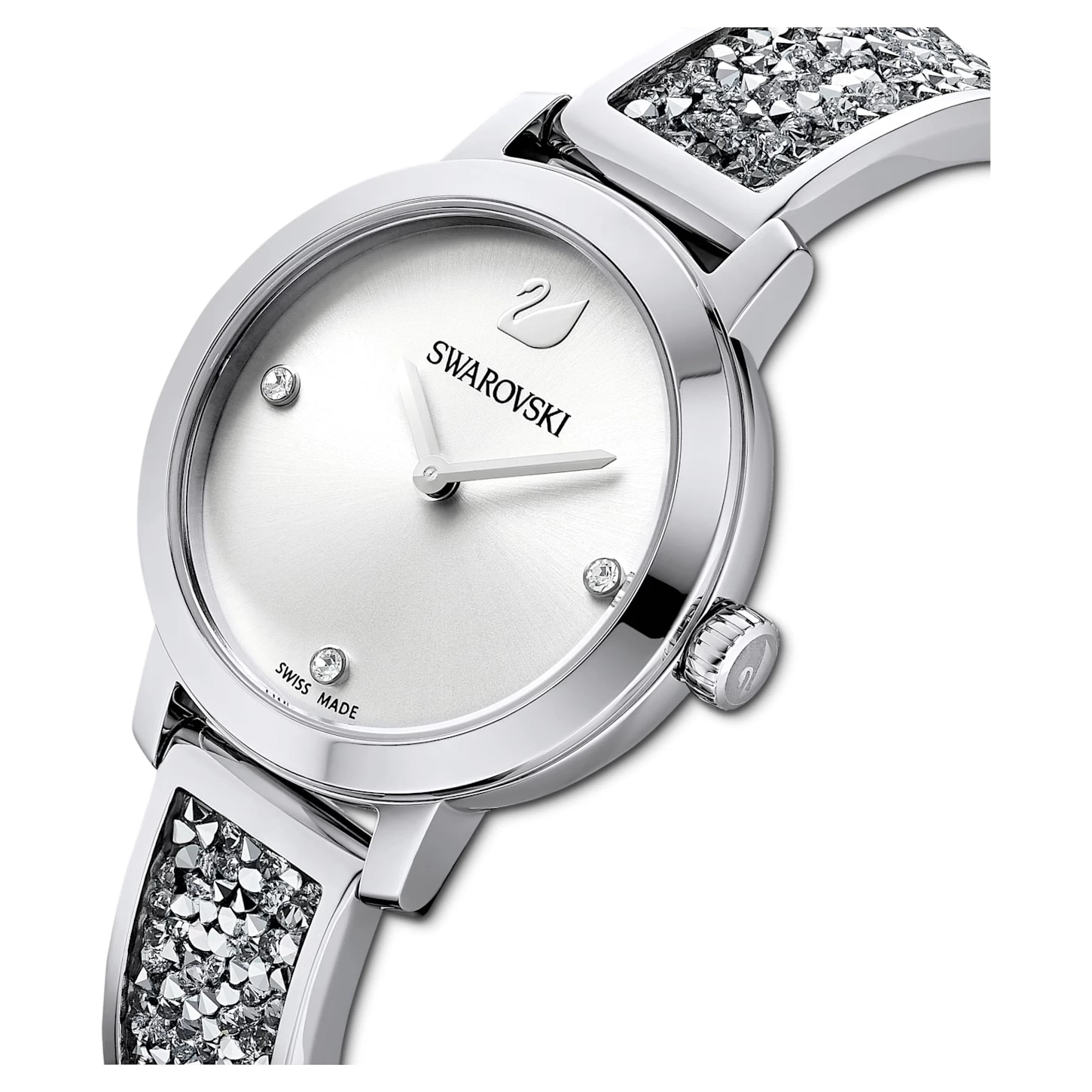 Swarovski Cosmic Rock Watch Swiss Made, Metal Bracelet, Silver Tone, Stainless Steel - Image 5