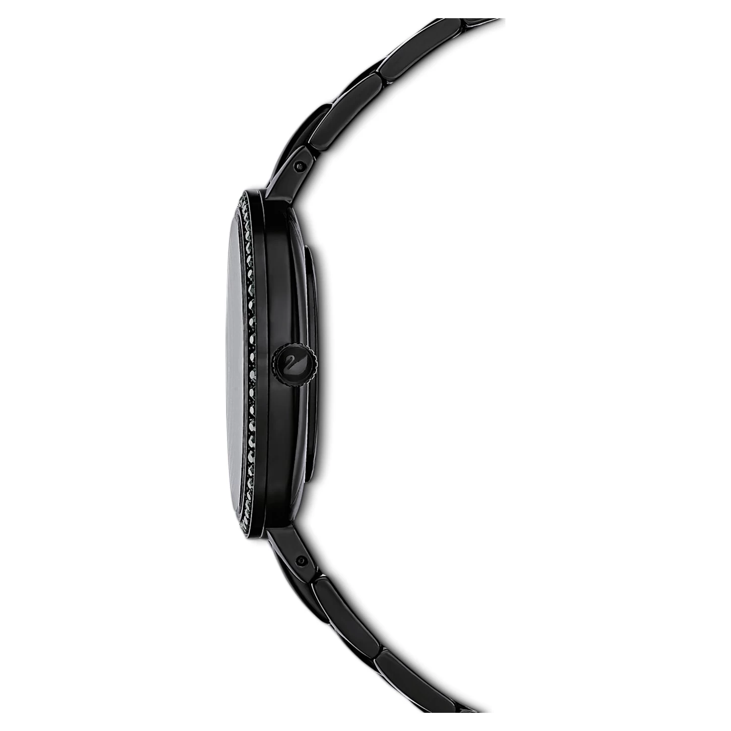 Swarovski Cosmopolitan Watch Swiss Made, Metal Bracelet, Black, Black Finish - Image 3