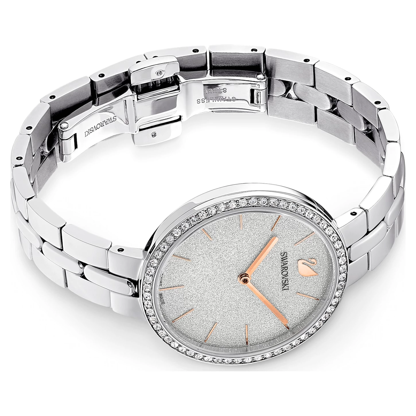 Swarovski Cosmopolitan Watch Swiss Made, Metal Bracelet, Silver Tone, Stainless Steel - Image 4