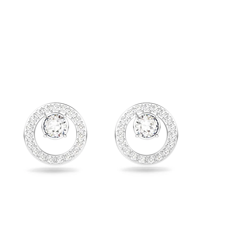 Swarovski Creativity Stud Earrings White, Rhodium Plated - Image 5