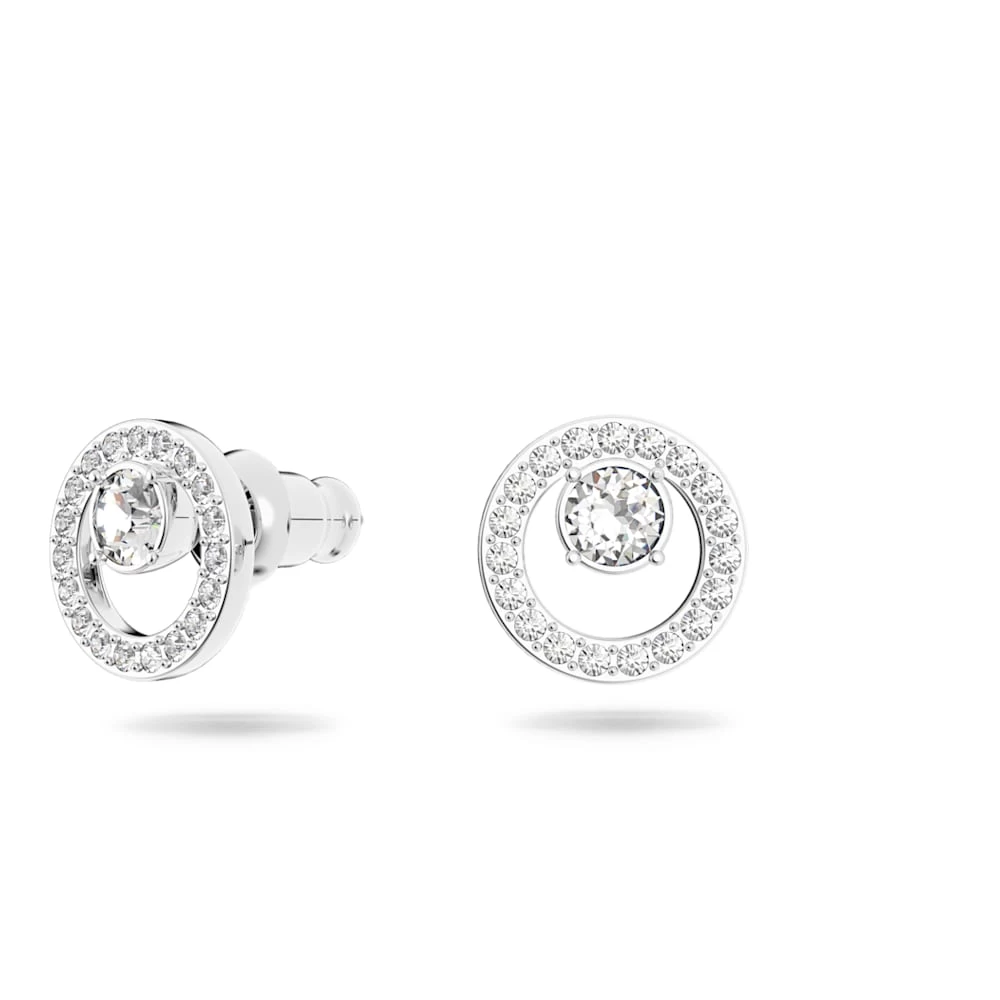 Swarovski Creativity Stud Earrings White, Rhodium Plated - Image 6