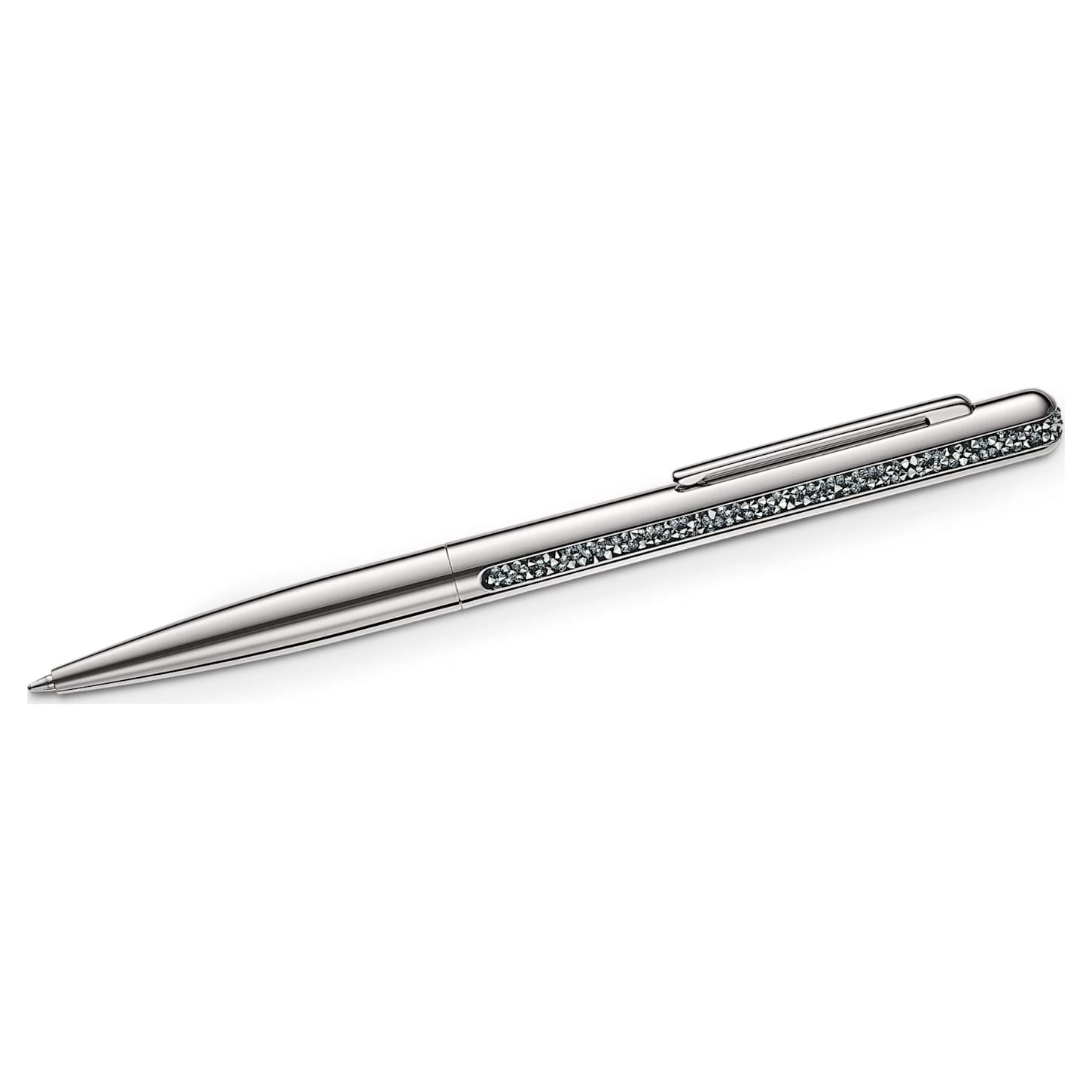 Swarovski Crystal Shimmer Ballpoint Pen Silver Tone, Chrome Plated