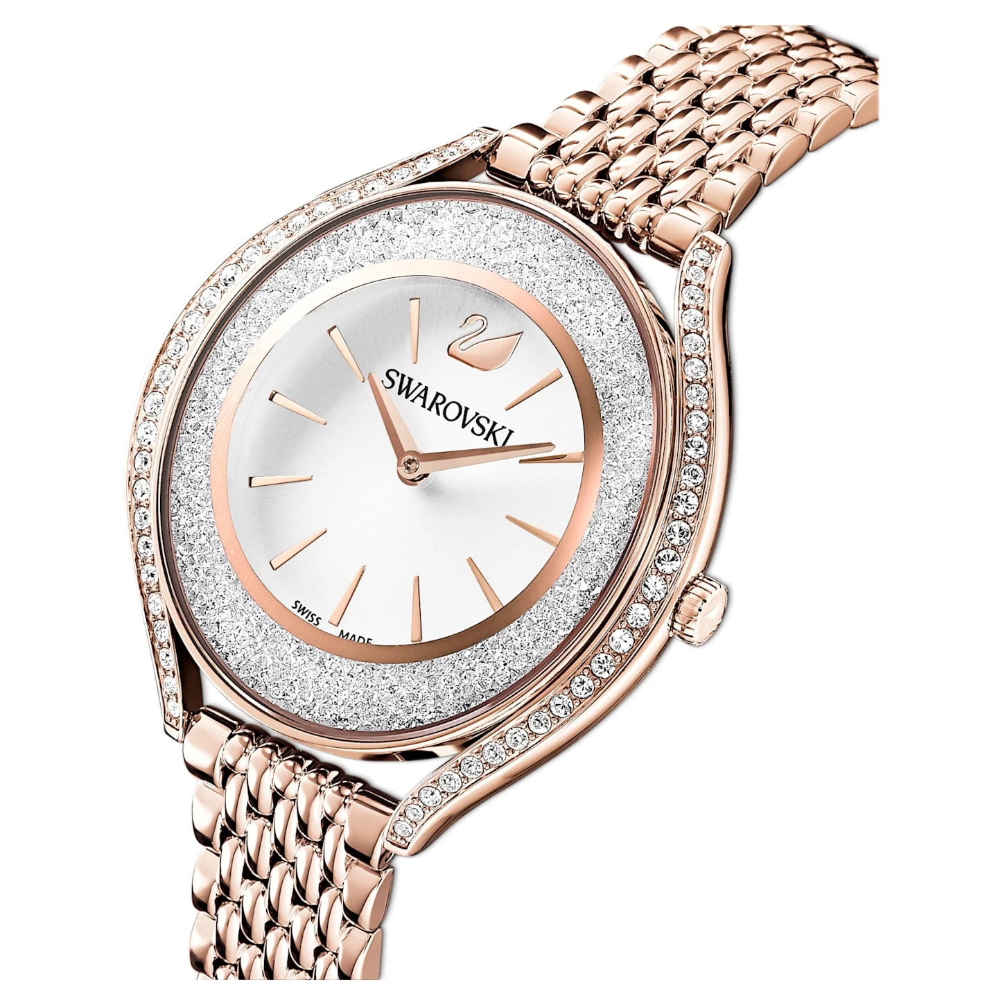 Swarovski Crystalline Aura Watch Swiss Made, Metal Bracelet, Rose Gold Tone, Rose Gold-tone Finish - Image 5
