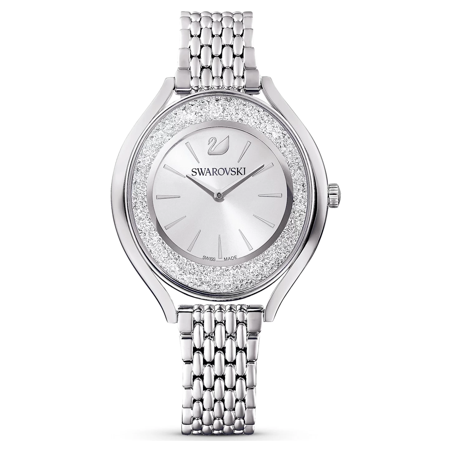 Swarovski Crystalline Aura Watch Swiss Made, Metal Bracelet, Silver Tone, Stainless Steel - Image 2