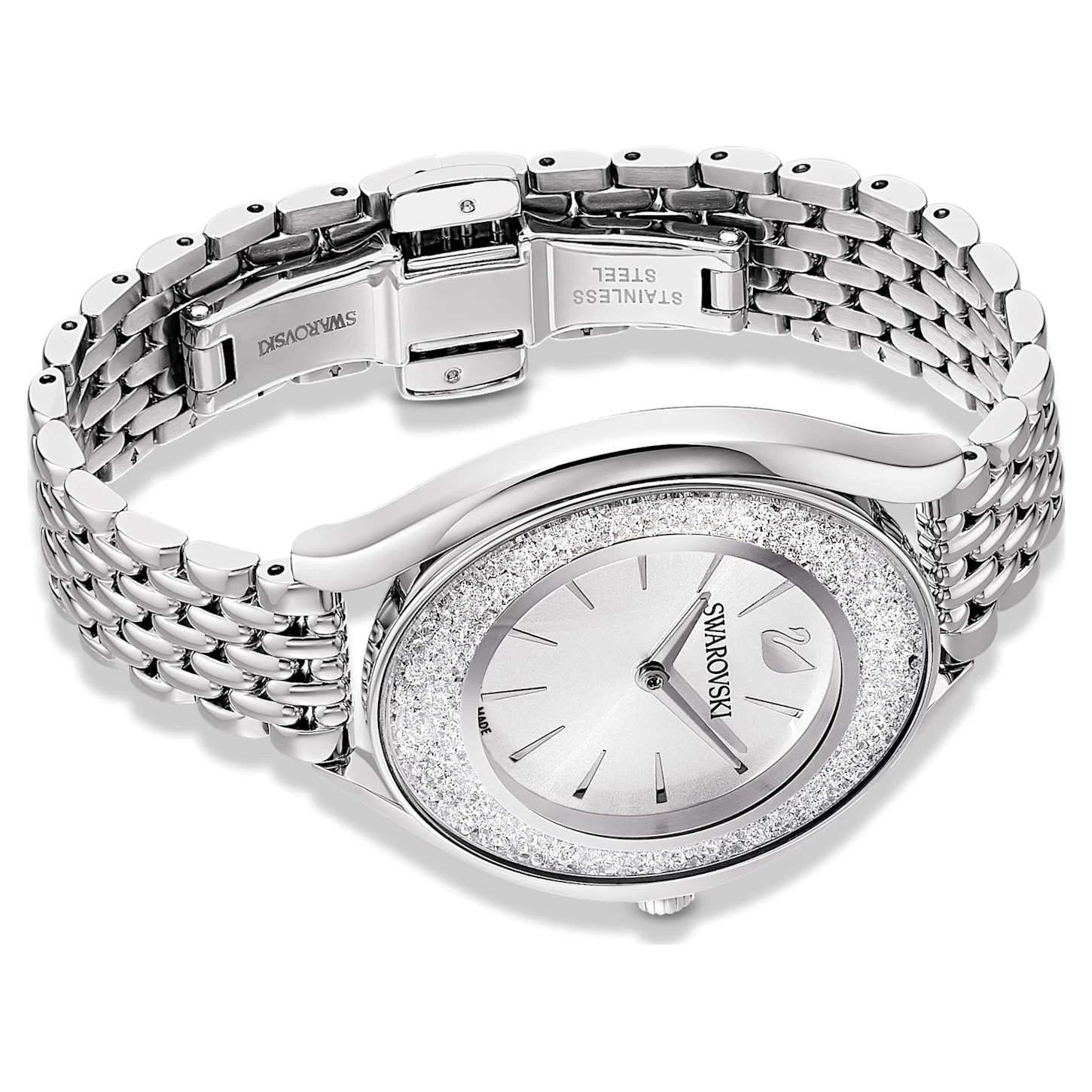Swarovski Crystalline Aura Watch Swiss Made, Metal Bracelet, Silver Tone, Stainless Steel - Image 4