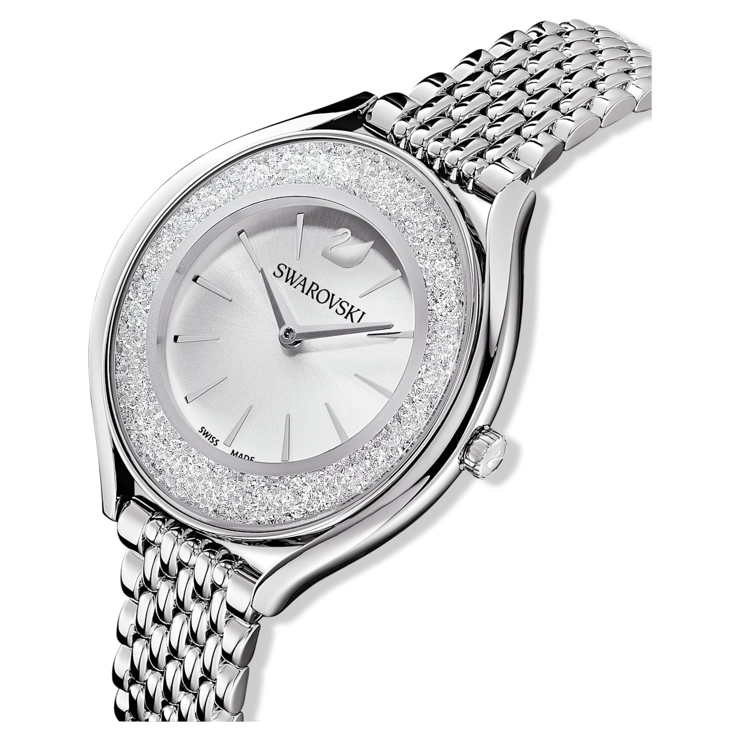 Swarovski Crystalline Aura Watch Swiss Made, Metal Bracelet, Silver Tone, Stainless Steel - Image 5
