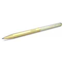 Swarovski Crystalline Ballpoint Pen Octagon Shape, Gold Tone, Gold-tone Plated