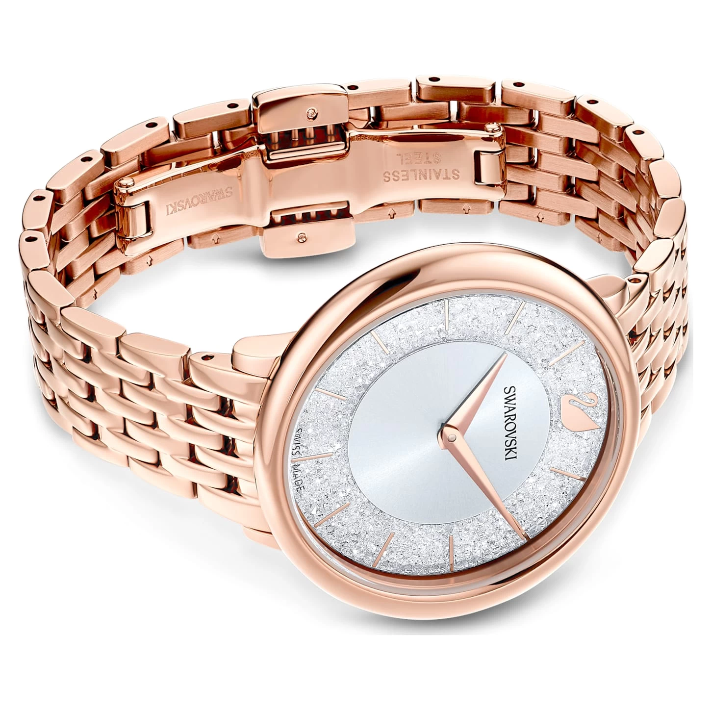 Swarovski Crystalline Chic Watch Swiss Made, Metal Bracelet, Rose Gold Tone, Rose Gold-tone Finish - Image 4