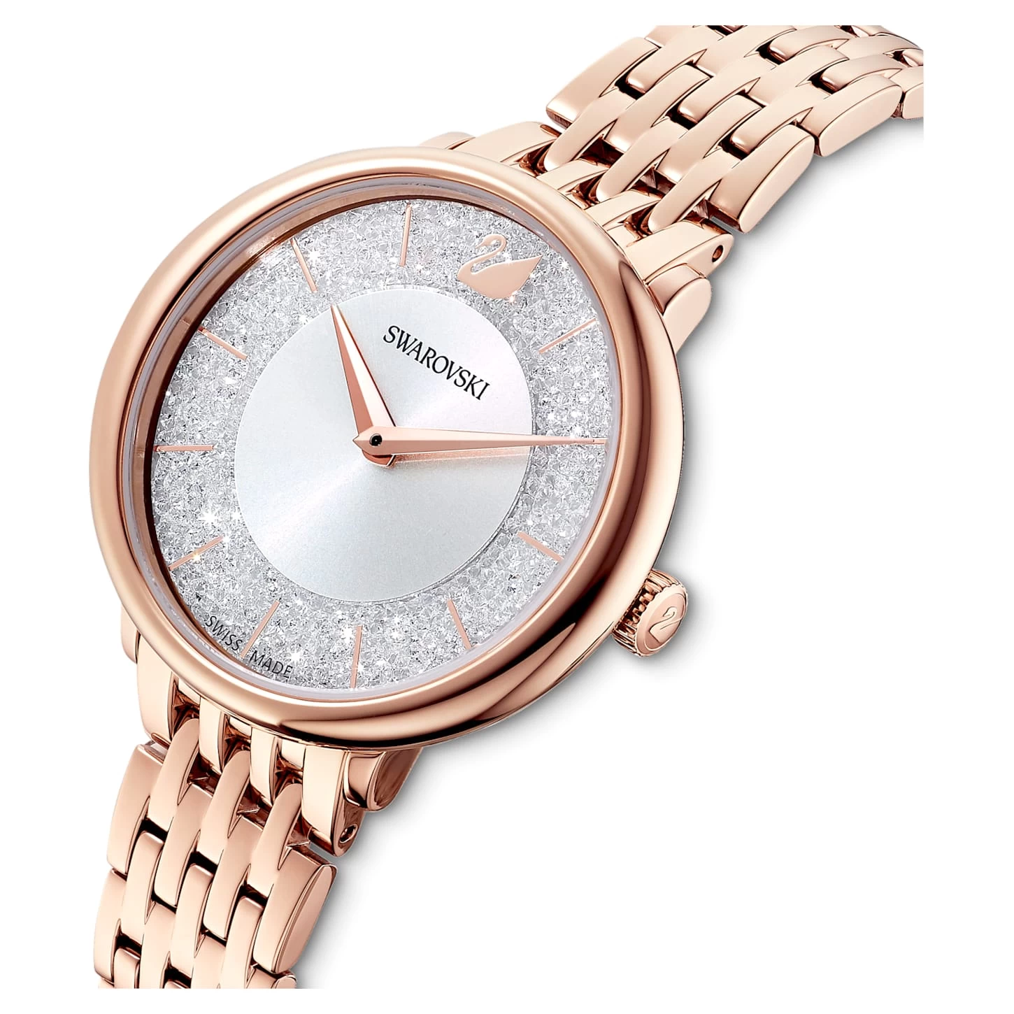Swarovski Crystalline Chic Watch Swiss Made, Metal Bracelet, Rose Gold Tone, Rose Gold-tone Finish - Image 5