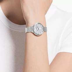 Swarovski Crystalline Chic Watch Swiss Made, Metal Bracelet, Silver Tone, Stainless Steel