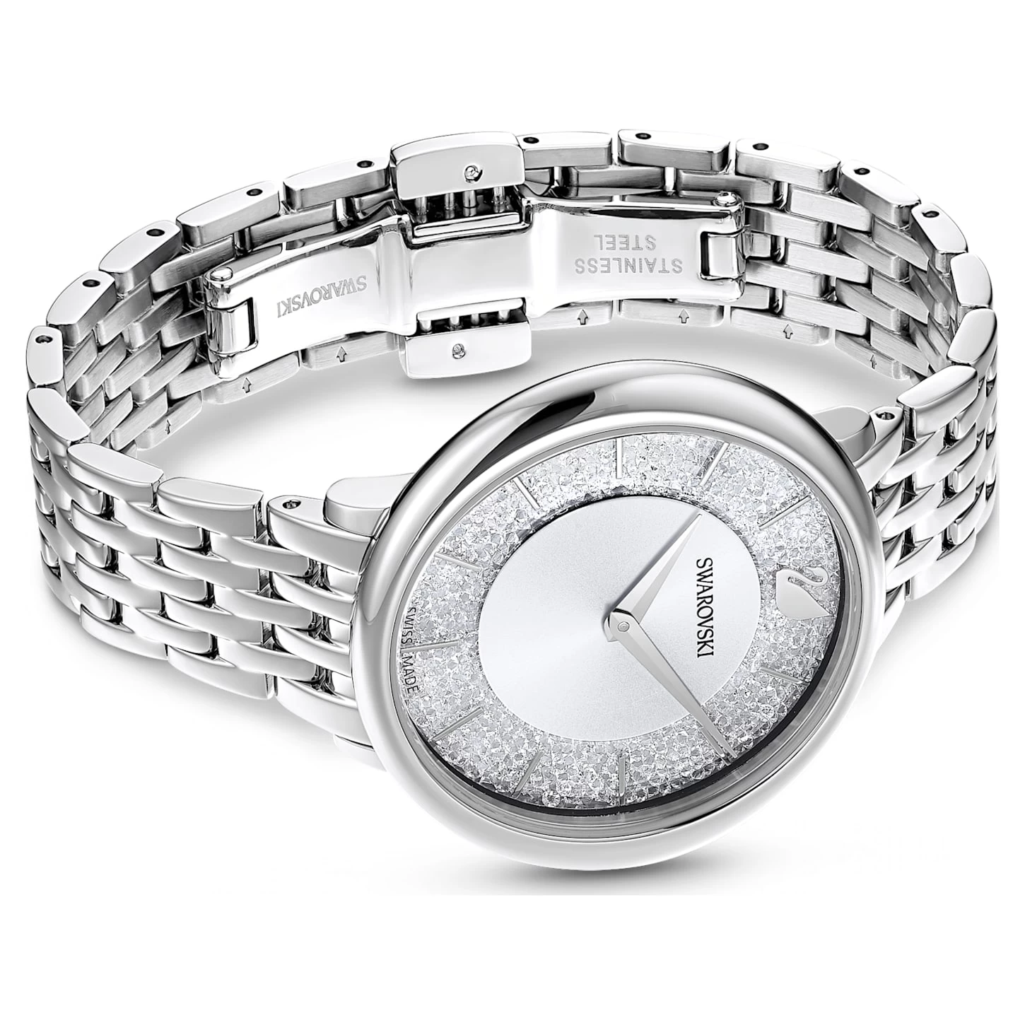 Swarovski Crystalline Chic Watch Swiss Made, Metal Bracelet, Silver Tone, Stainless Steel - Image 4