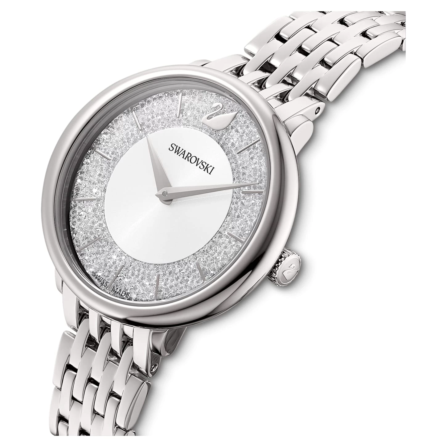 Swarovski Crystalline Chic Watch Swiss Made, Metal Bracelet, Silver Tone, Stainless Steel - Image 5