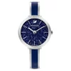 Swarovski Crystalline Delight Watch Swiss Made, Metal Bracelet, Blue, Stainless Steel
