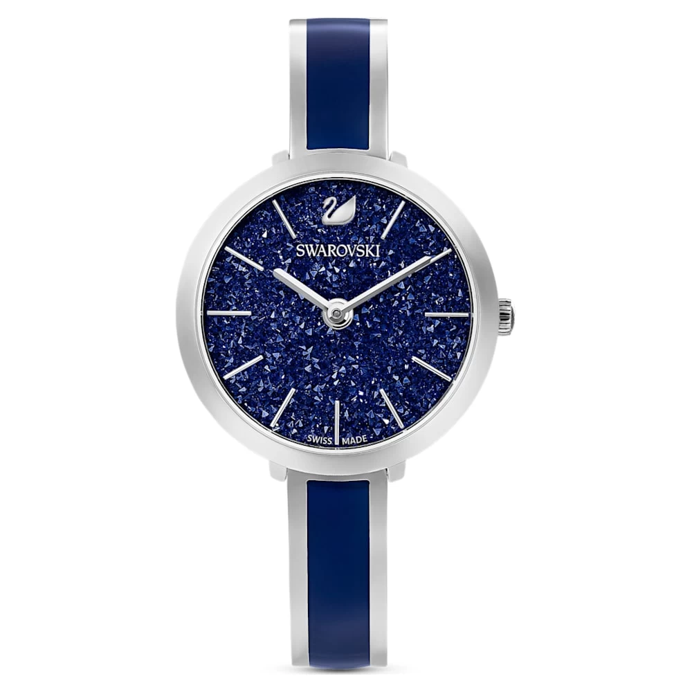 Swarovski Crystalline Delight Watch Swiss Made, Metal Bracelet, Blue, Stainless Steel - Image 5