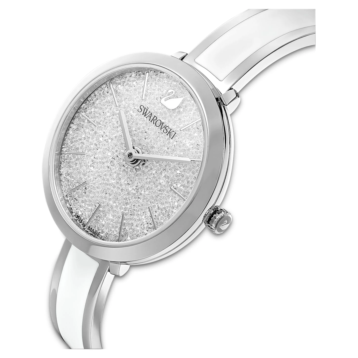 Swarovski Crystalline Delight Watch Swiss Made, Metal Bracelet, White, Stainless Steel - Image 4