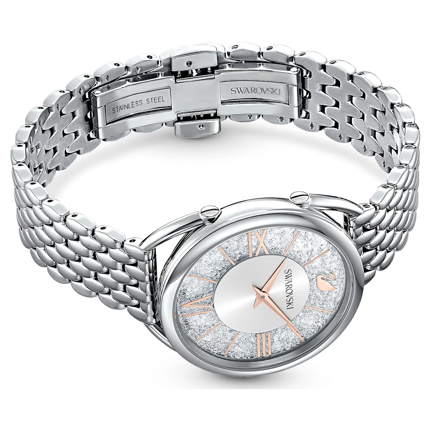 Swarovski Crystalline Glam Watch Swiss Made, Metal Bracelet, Silver Tone, Stainless Steel - Image 4