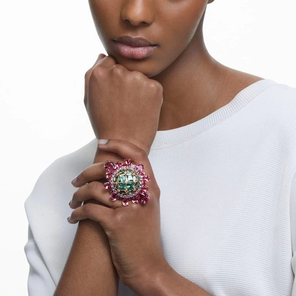 Swarovski Curiosa Cocktail Ring Multicolored, Rose Gold-tone Plated - Image 5