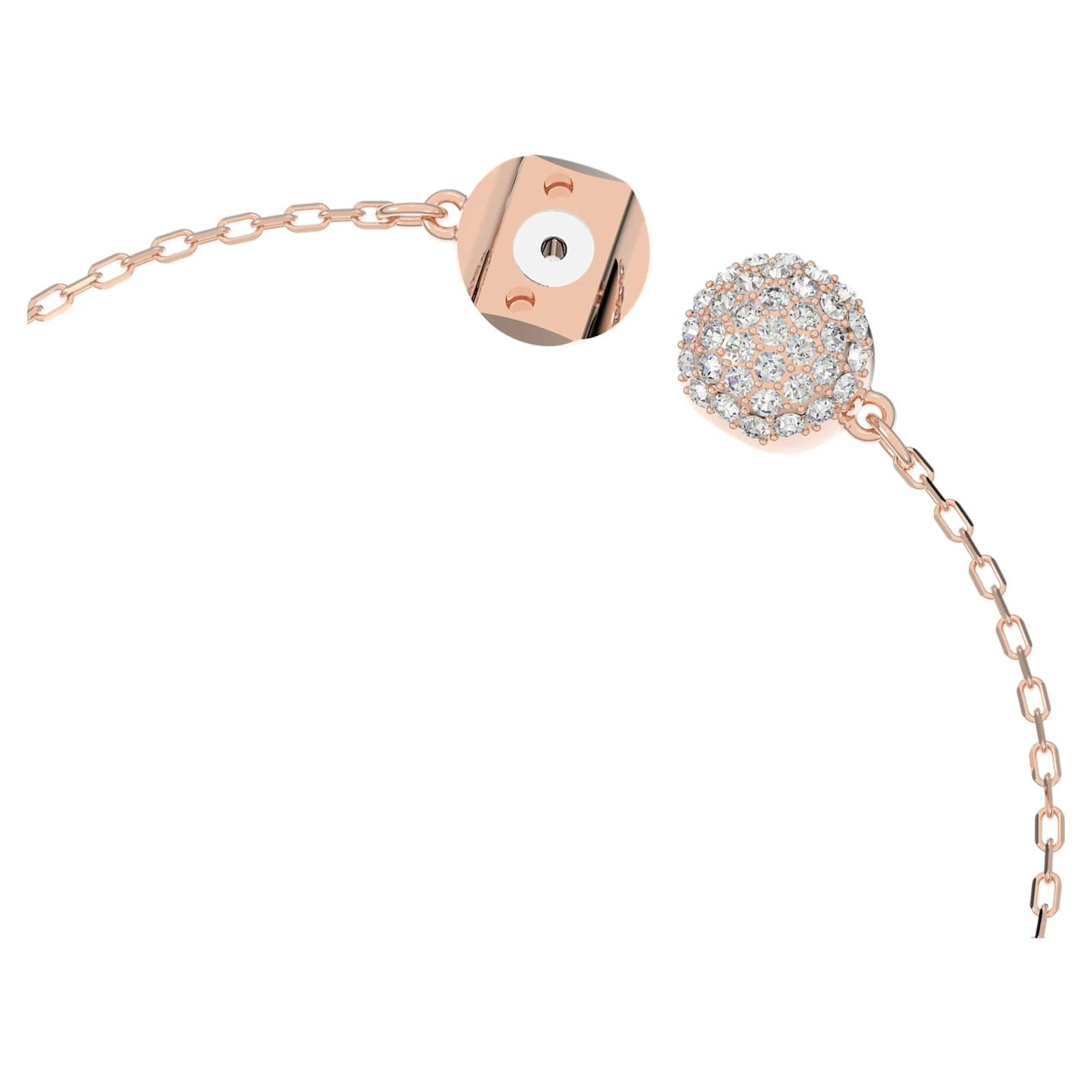 Swarovski Dazzling Swan Bracelet Magnetic Closure, Swan, Pink, Rose Gold-tone Plated - Image 4