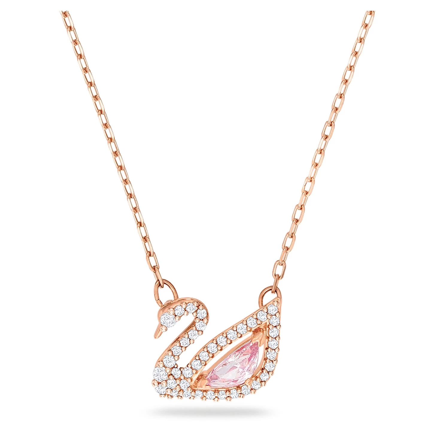 Swarovski Dazzling Swan Necklace Swan, Pink, Rose Gold-tone Plated - Image 2