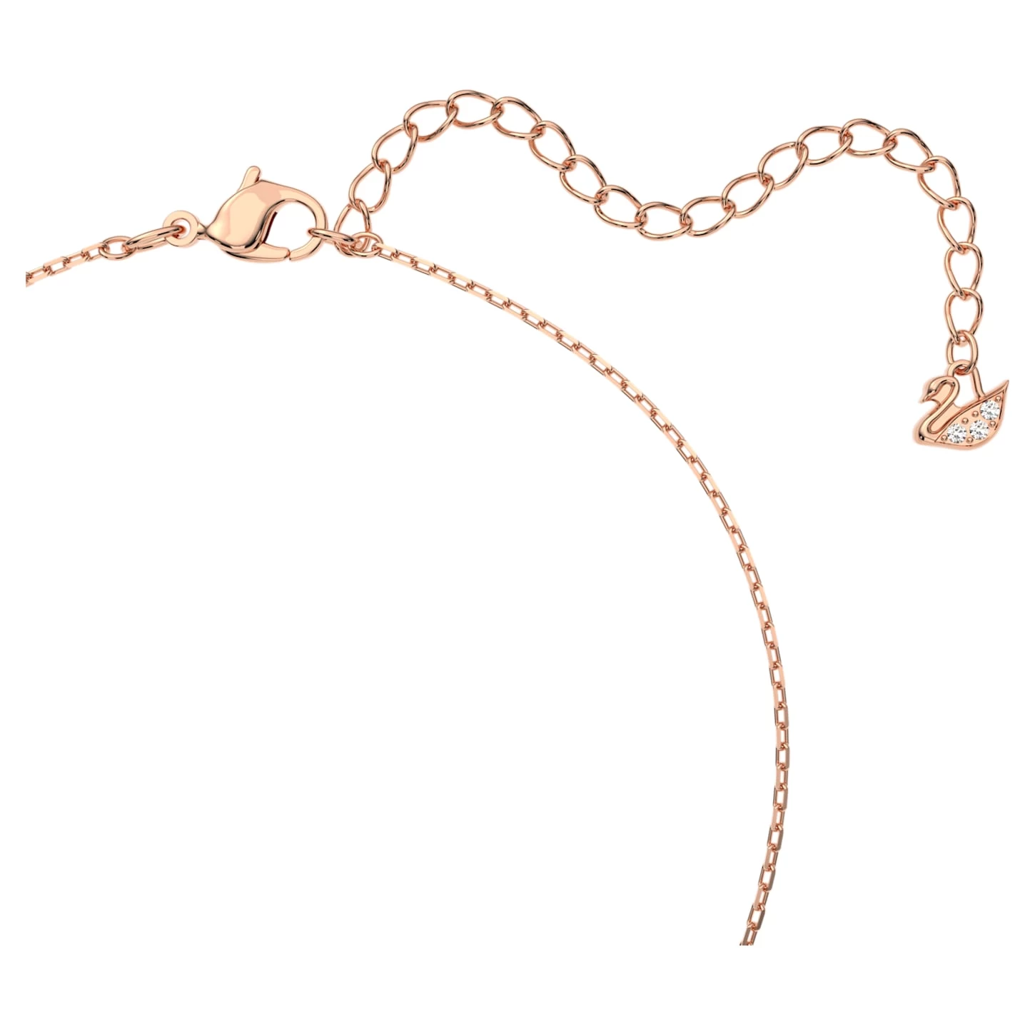 Swarovski Dazzling Swan Necklace Swan, Pink, Rose Gold-tone Plated - Image 4
