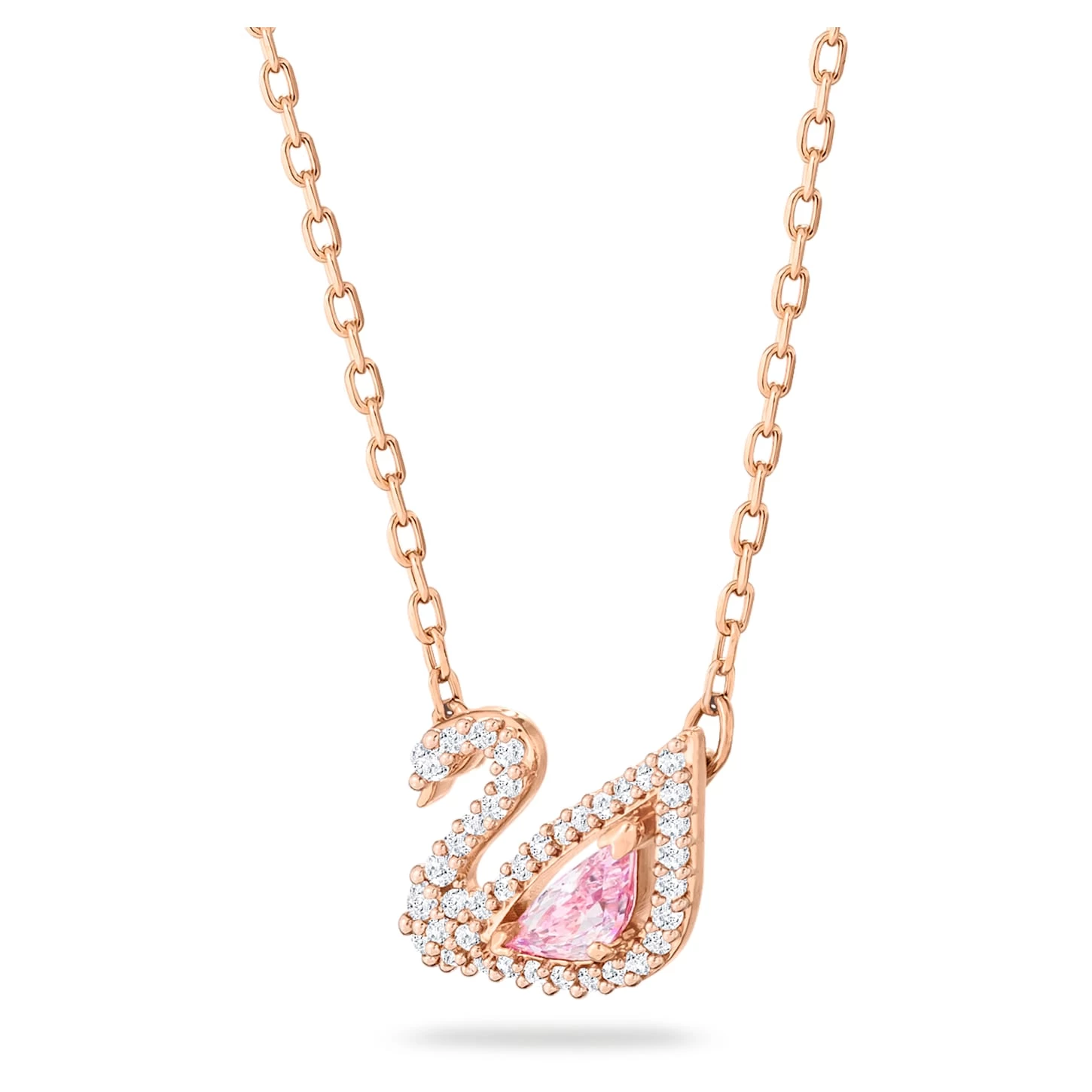 Swarovski Dazzling Swan Necklace Swan, Pink, Rose Gold-tone Plated - Image 5