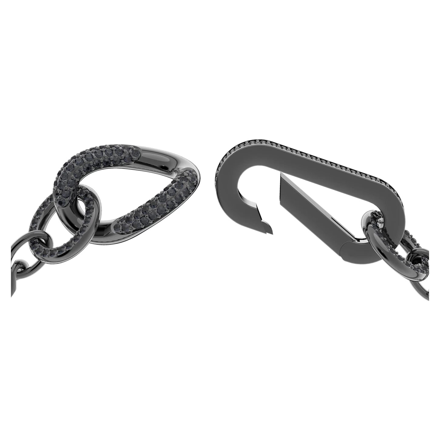 Swarovski Dextera Bracelet Pavé, Mixed Links, Black, Ruthenium Plated - Image 4