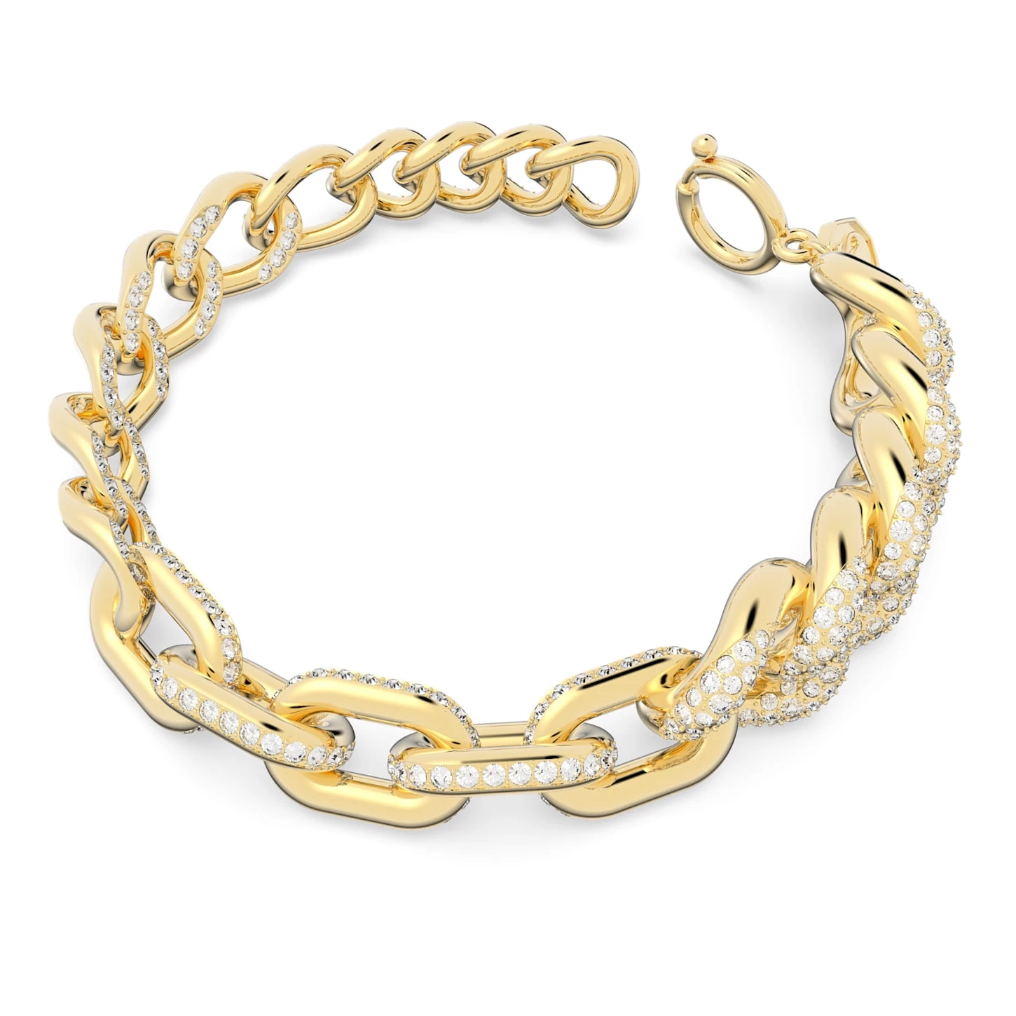 Swarovski Dextera Bracelet Pavé, White, Gold-tone Plated - Image 3