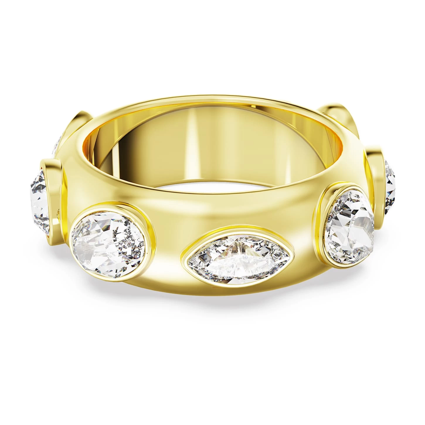 Swarovski Dextera Ring Mixed Cuts, White, Gold-tone Plated - Image 2