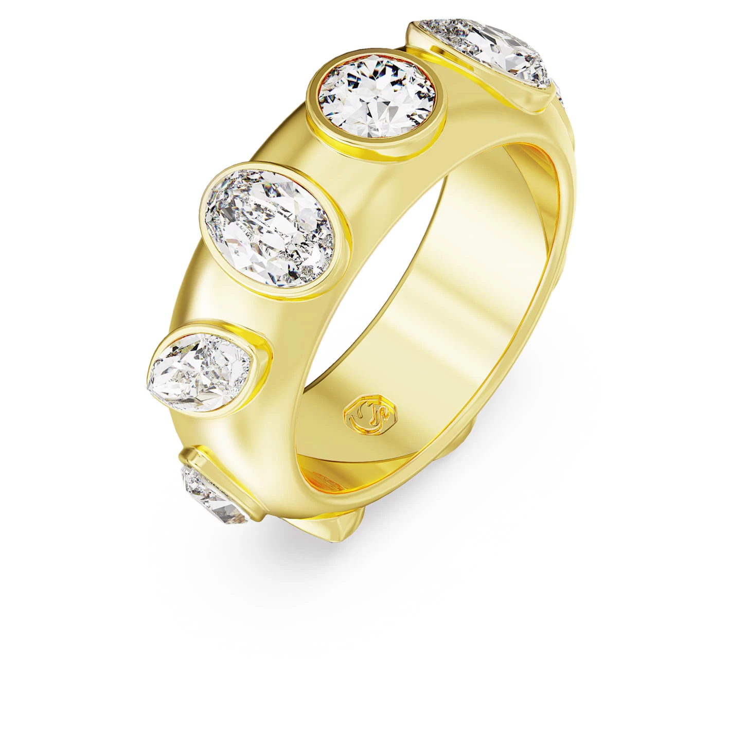 Swarovski Dextera Ring Mixed Cuts, White, Gold-tone Plated - Image 3