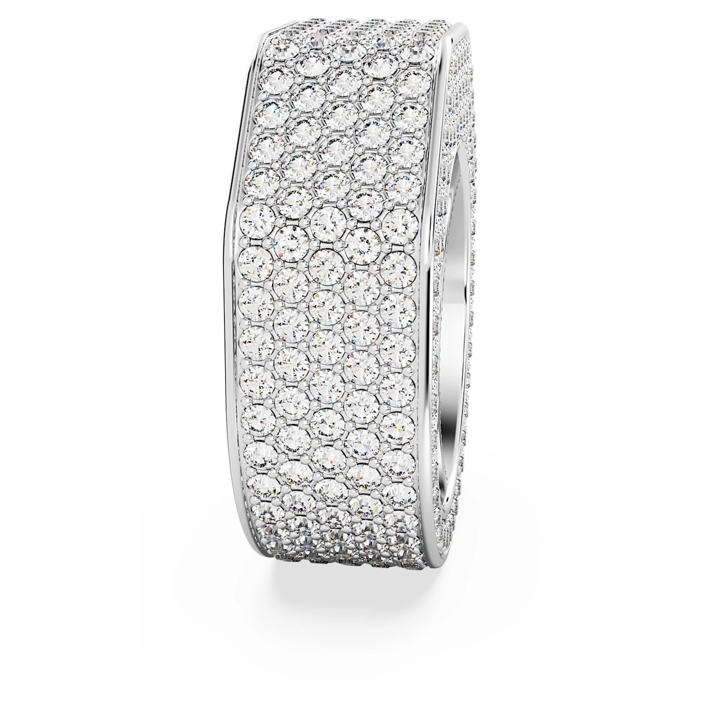 Swarovski Dextera Ring Octagon Shape, Pavé, White, Rhodium Plated - Image 4