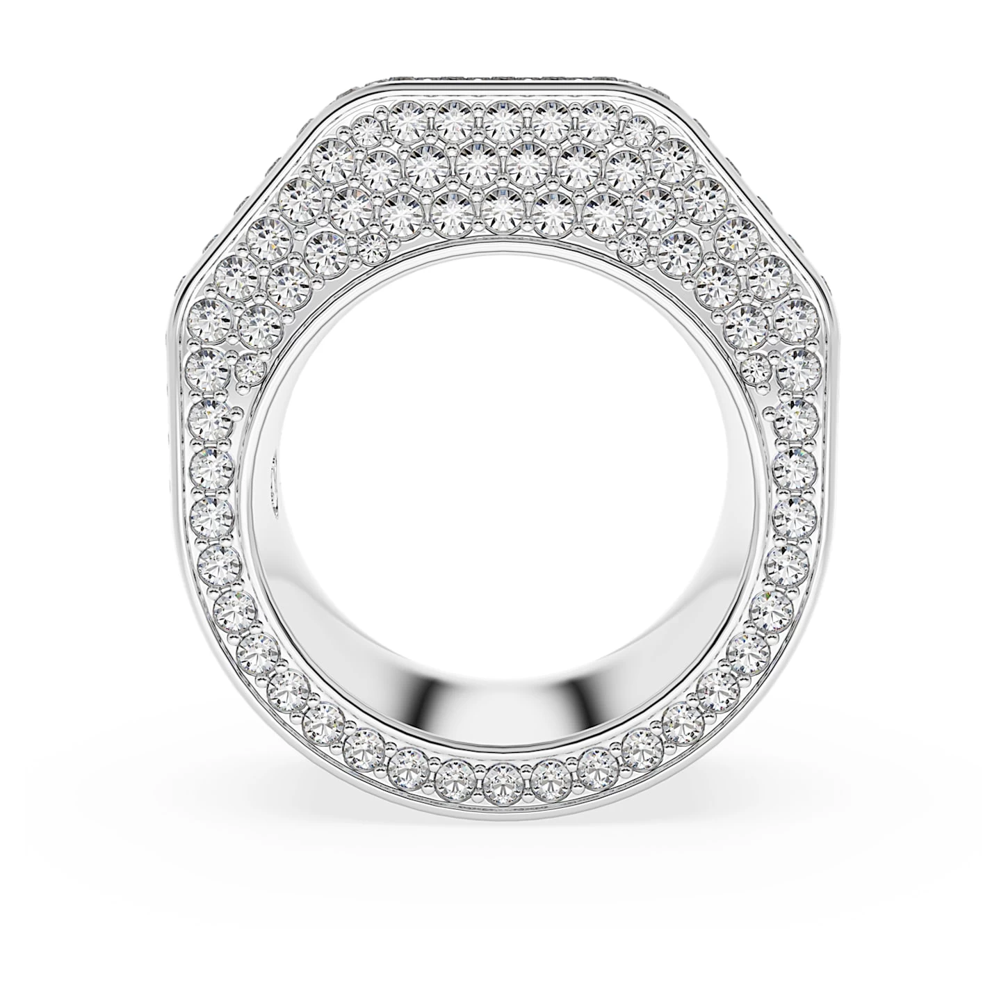 Swarovski Dextera Ring Octagon Shape, Pavé, White, Rhodium Plated - Image 5