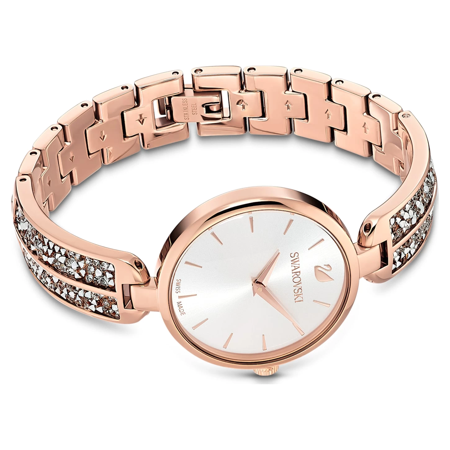 Swarovski Dream Rock Watch Swiss Made, Metal Bracelet, Rose Gold Tone, Rose Gold-tone Finish - Image 4
