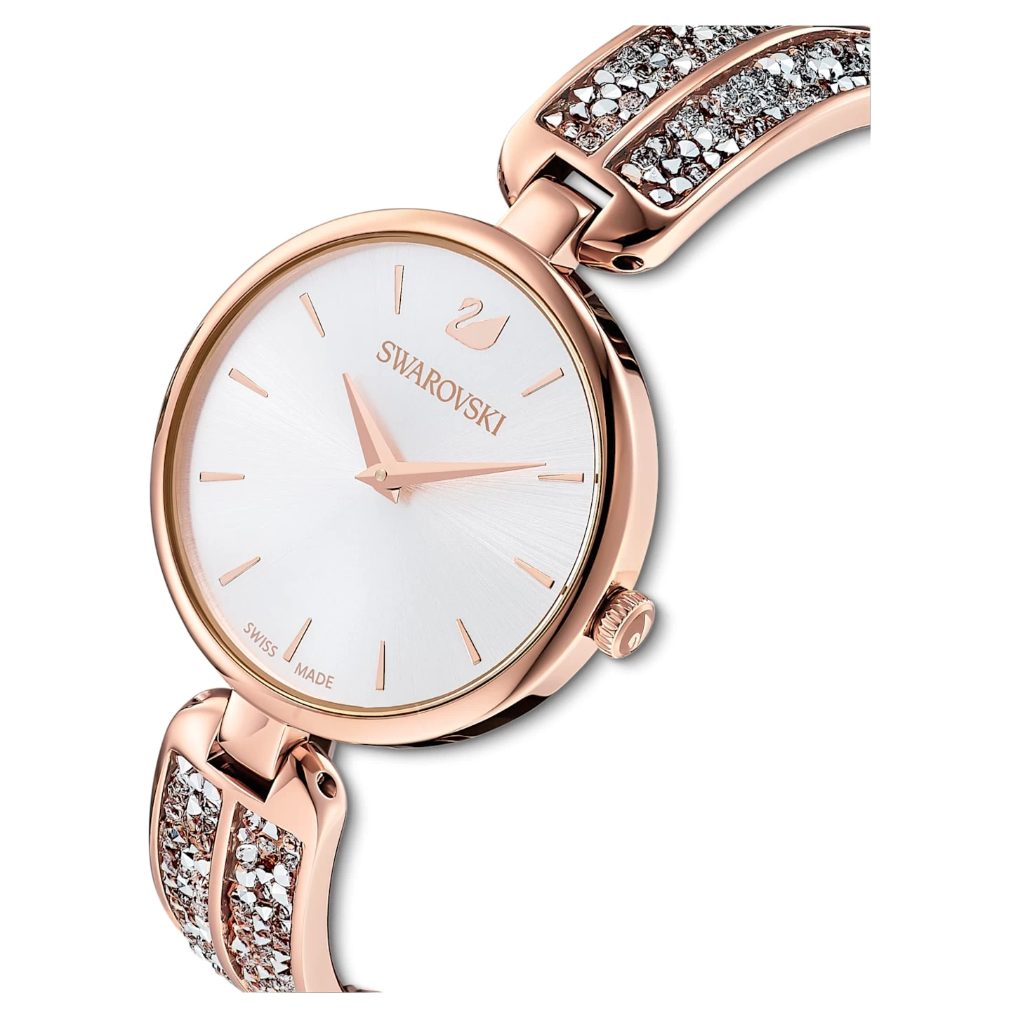 Swarovski Dream Rock Watch Swiss Made, Metal Bracelet, Rose Gold Tone, Rose Gold-tone Finish - Image 5
