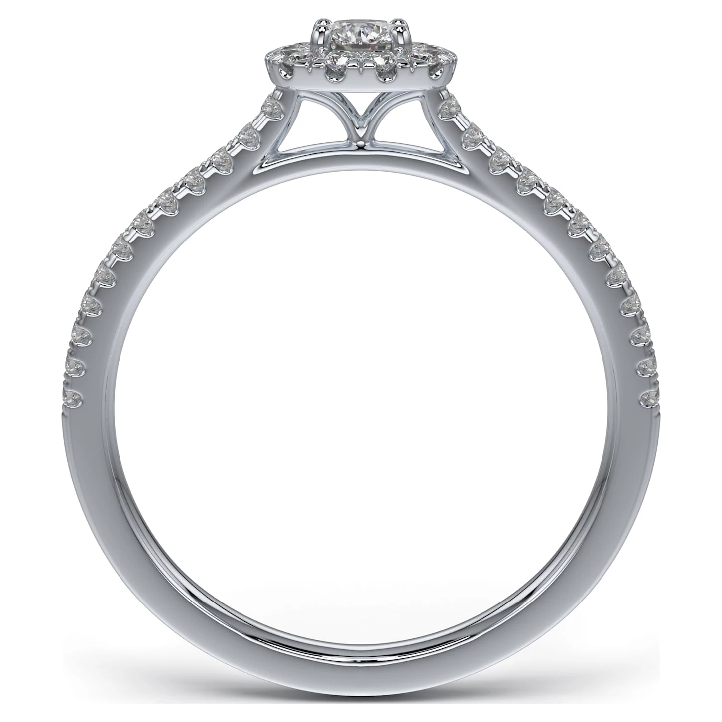 Swarovski Essentials Ring Diamond TCW 0.30 Carat, Center Stone 0.14 Carat, Sterling Silver, Rhodium Plated - Image 5