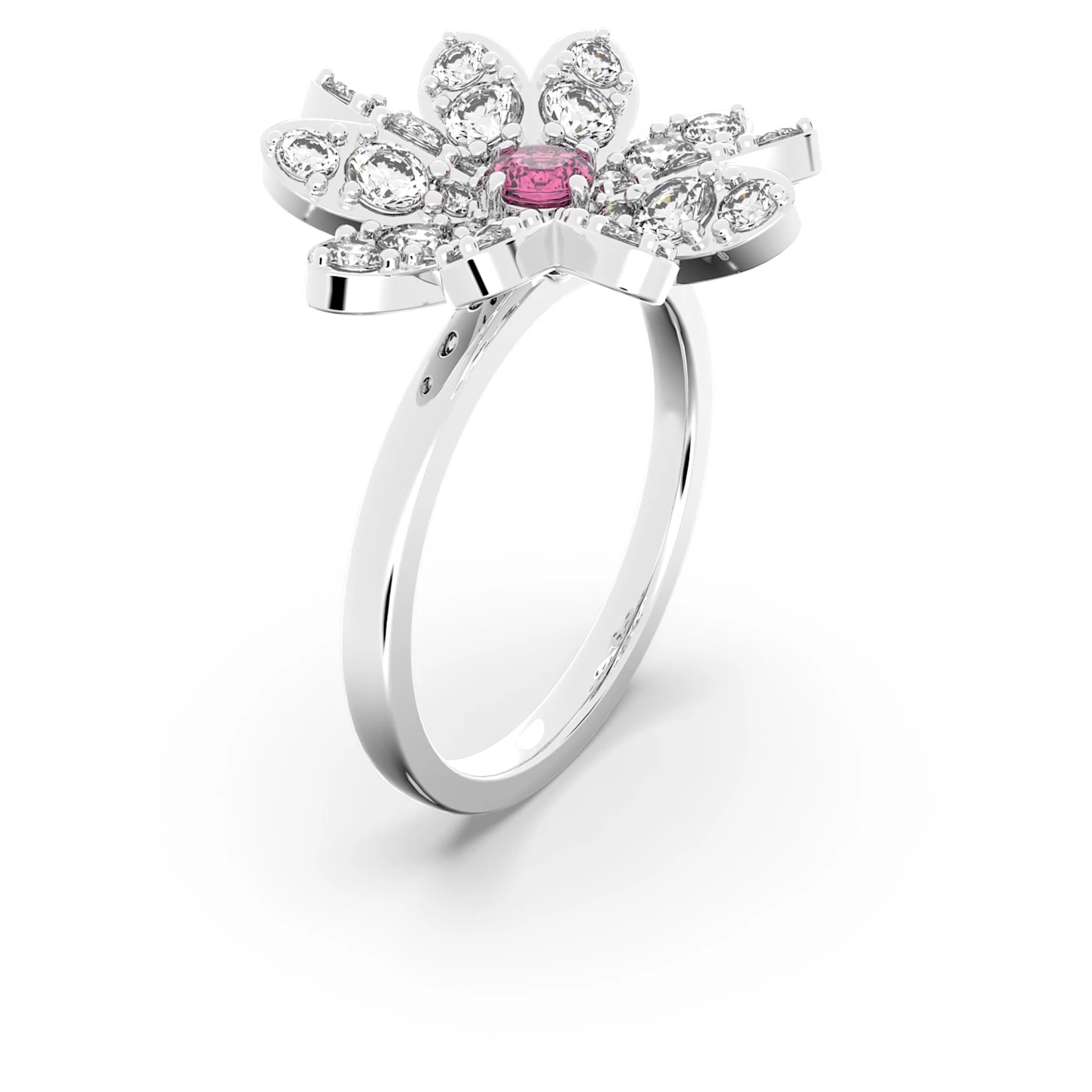 Swarovski Eternal Flower Ring Flower, Pink, Mixed Metal Finish - Image 2