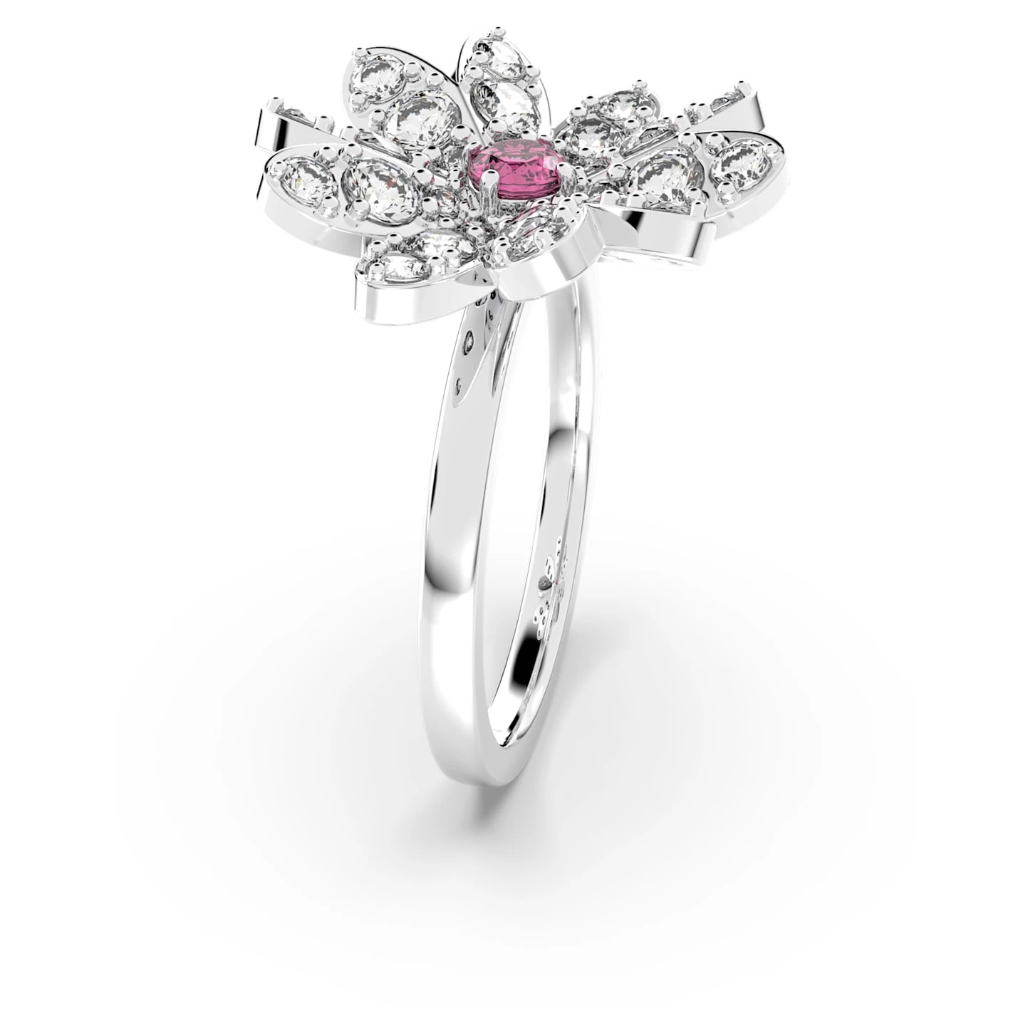 Swarovski Eternal Flower Ring Flower, Pink, Mixed Metal Finish - Image 3